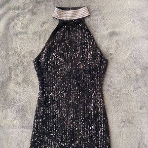 Black Sequin Dress